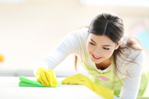 Professional cleaning of a kitchen during end of tenancy cleaning
