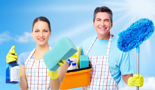 Commercial one off cleaning in an office workspace